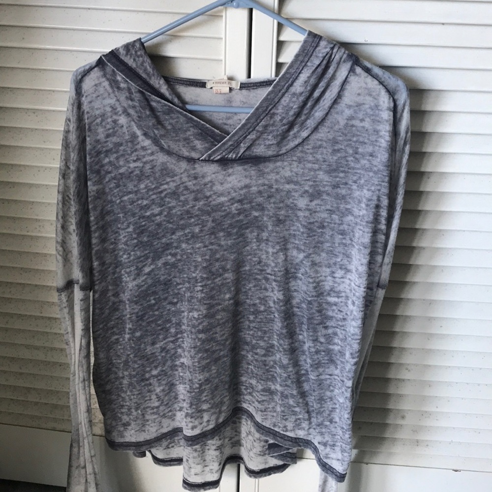 Textured Blue Hoodie NWOT